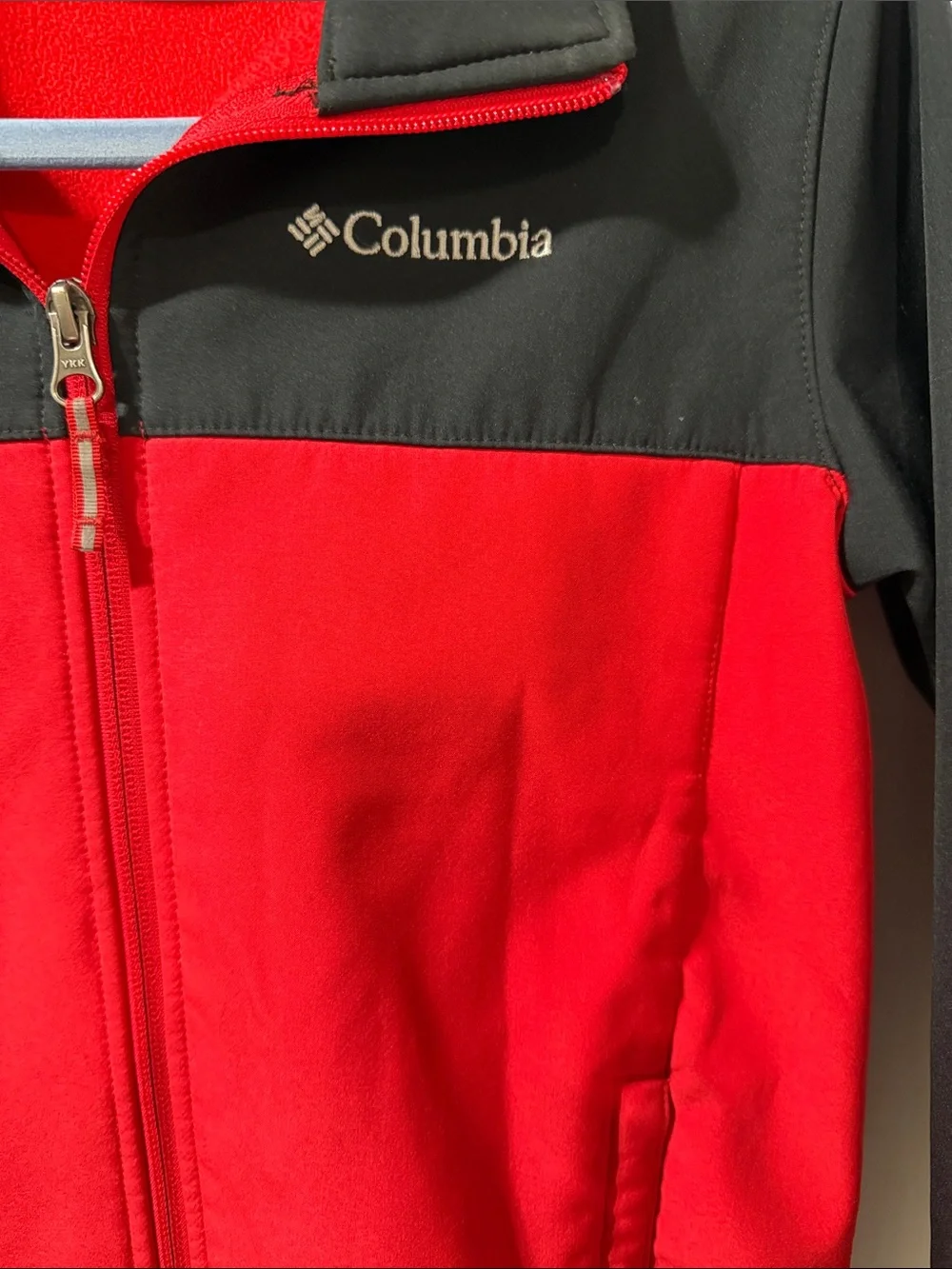 Columbia Kids Red and Black Zip Front Puffer Jacket